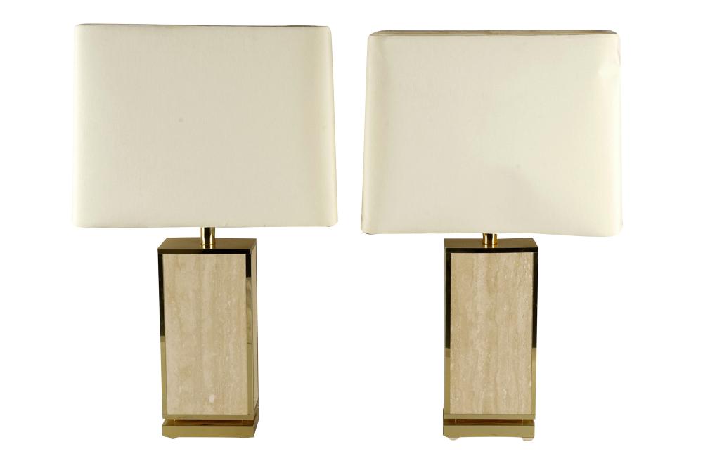 PAIR OF MODERNIST BRASS MOUNTED 33387d