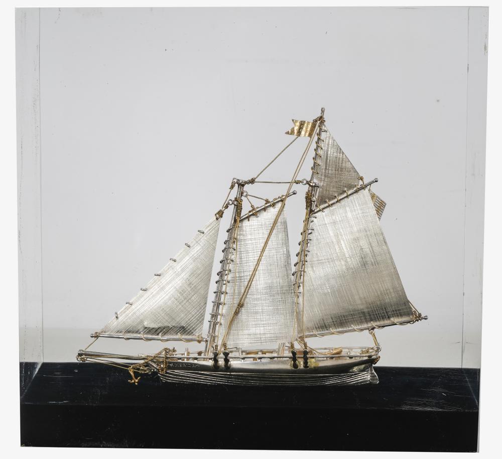 STERLING SILVER SAILING SHIP MODEL 3338a2