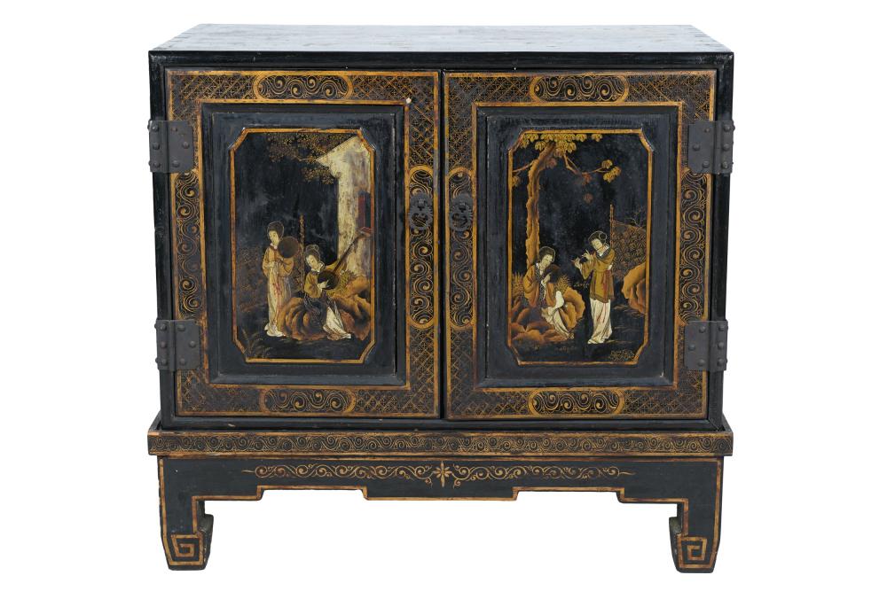 CHINESE LACQUERED CABINET ON STANDin 3338b7