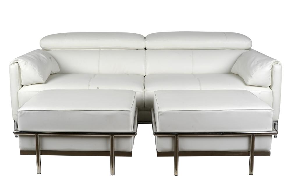 MODANI SOFA PAIR OF OTTOMANSwhite 3338e9