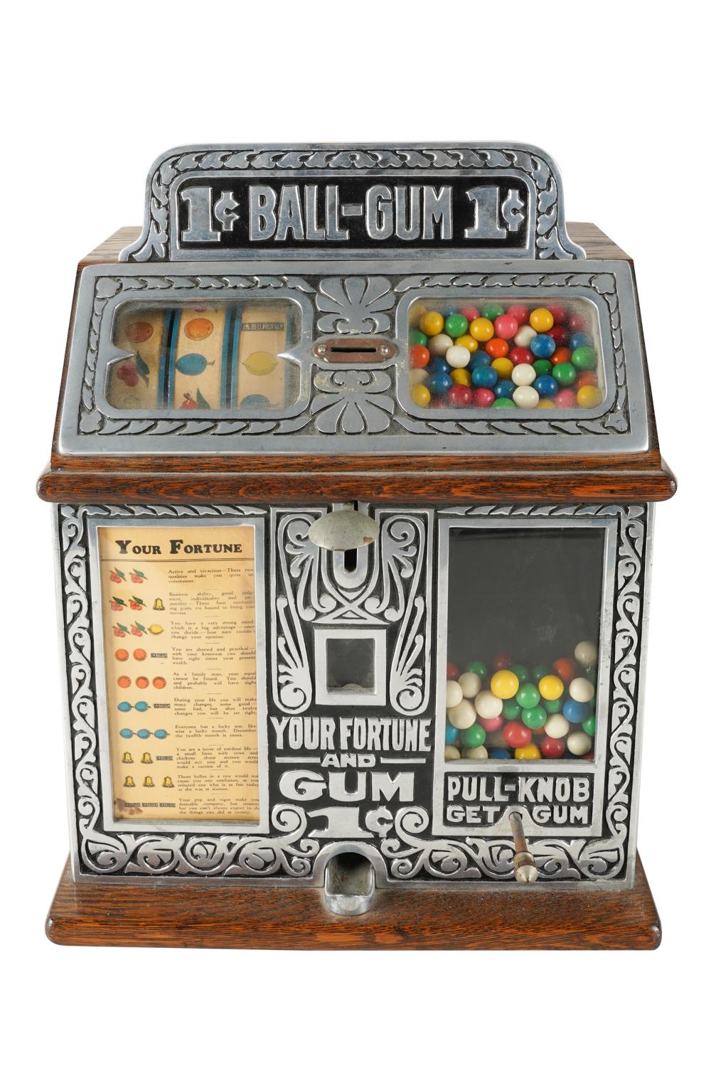 ONE-CENT GUMBALL SLOT MACHINEstamped