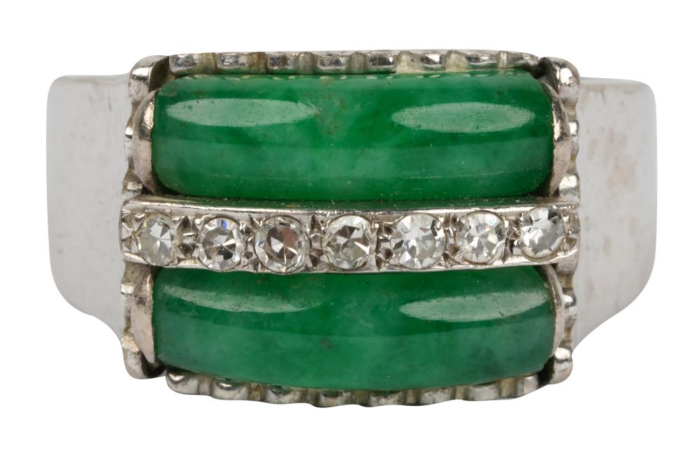 JADE DIAMOND RINGcontaining two 333926