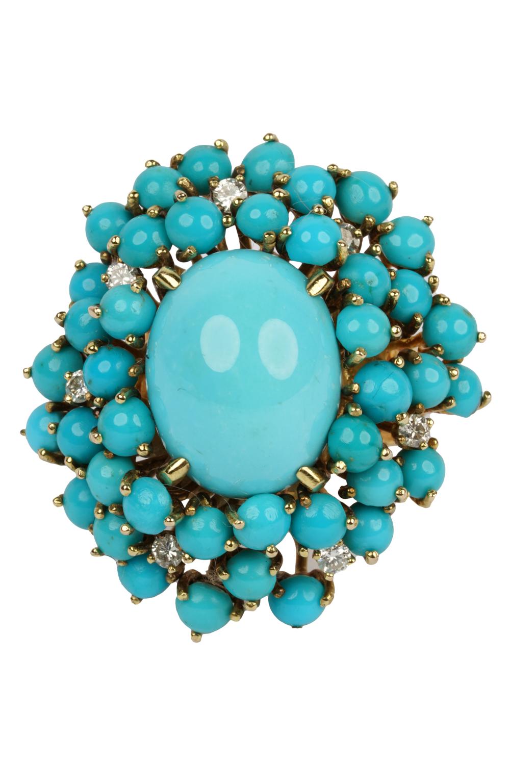 14 KARAT YELLOW GOLD TURQUOISE  33393e