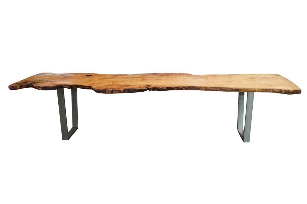 LIVE EDGE DINING TABLEunsigned  33394a