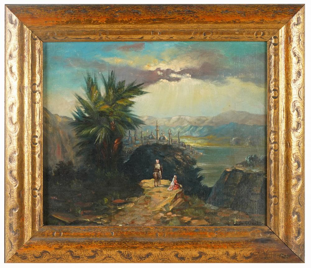 UNKNOWN ARTIST ORIENTALIST LANDSCAPE 33396a