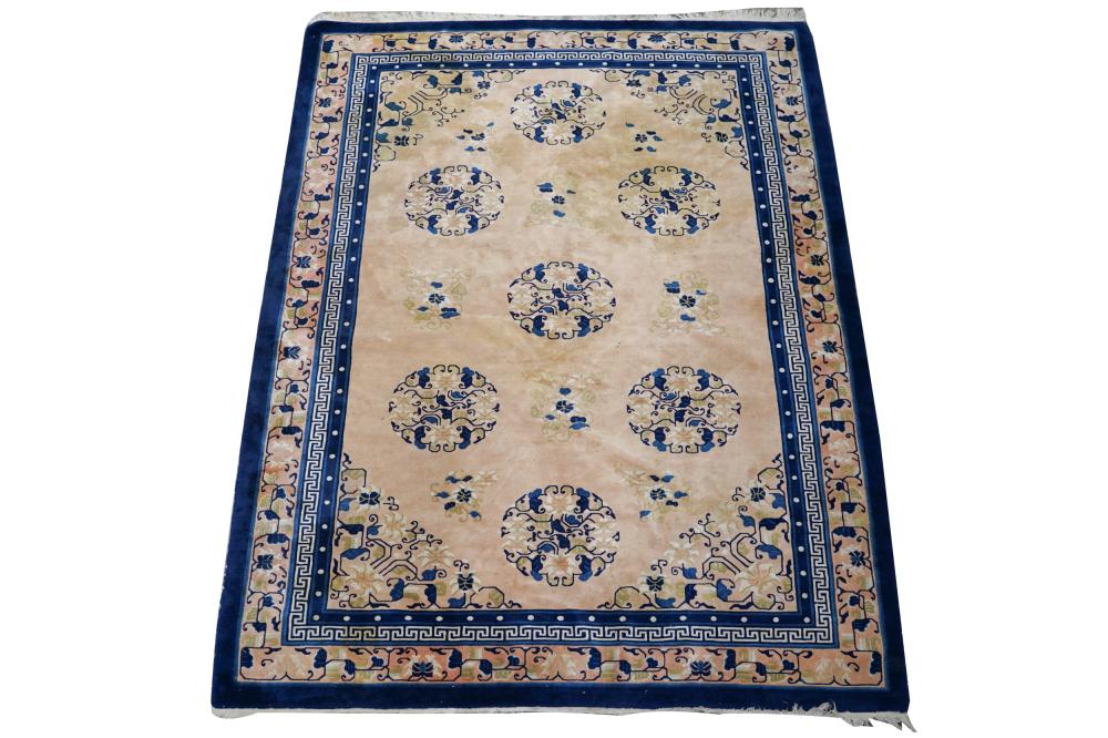 CHINESE WOOL CARPETin blue and 3339a4