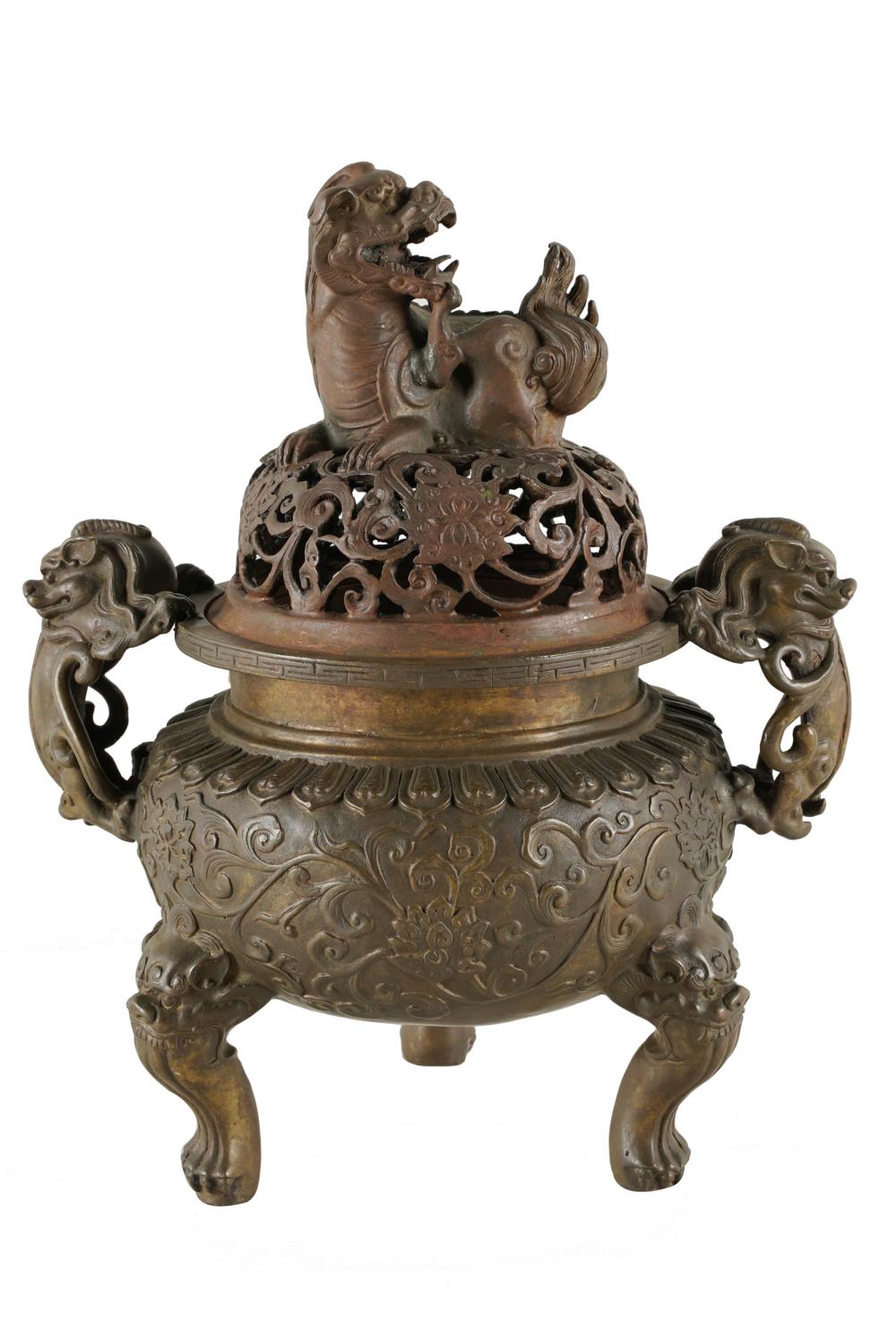CHINESE BRONZE CENSERwith six-character