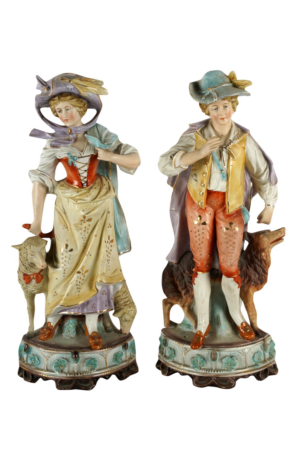 TWO CONTINENTAL PORCELAIN FIGURESunmarked  3339b8