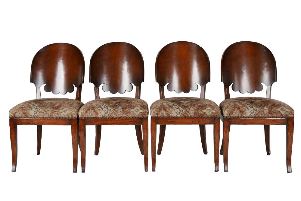 SET OF FOUR MAHOGANY DINING CHAIRSwith 3339cc