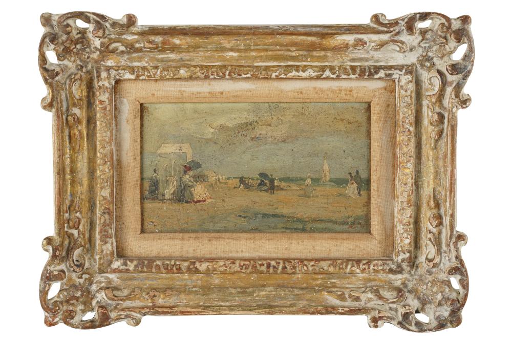UNKNOWN ARTIST FIGURES ON A BEACHoil 333a17