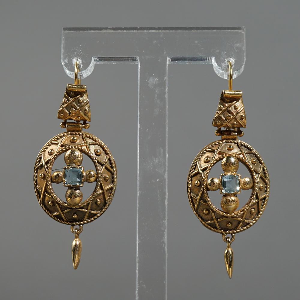 PAIR OF TESTED 10-KARAT YELLOW-GOLD