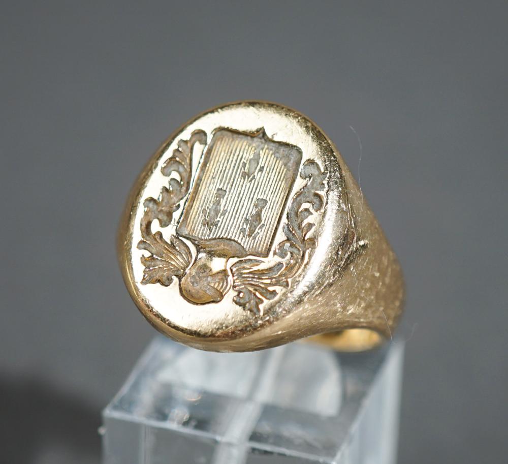 14 KARAT YELLOW GOLD SEAL RING 333a44