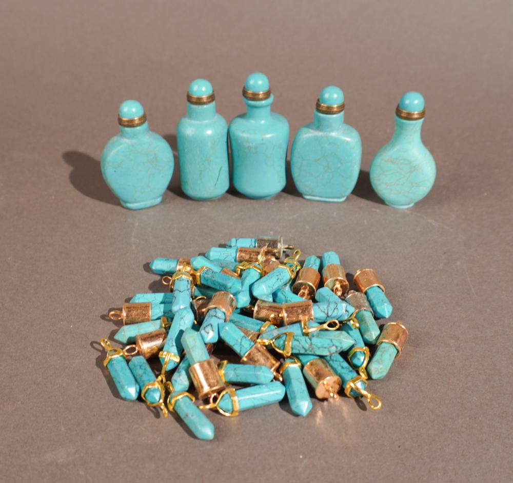 GROUP OF CHINESE TURQUOISE TYPE