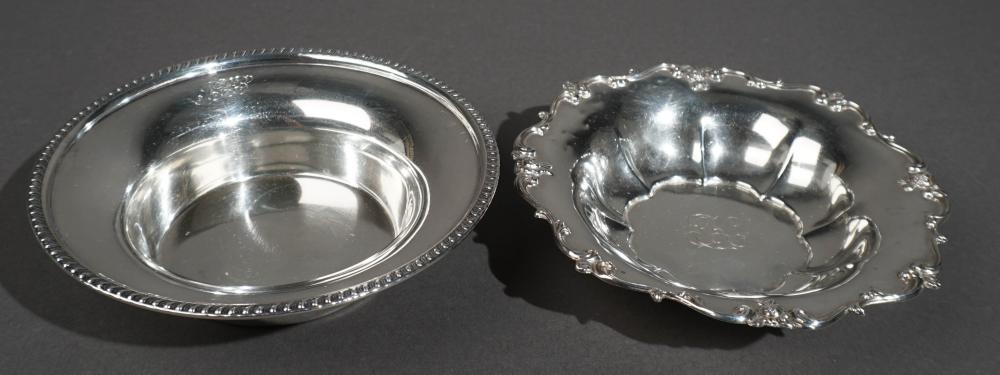 TWO AMERICAN STERLING SILVER BOWLS