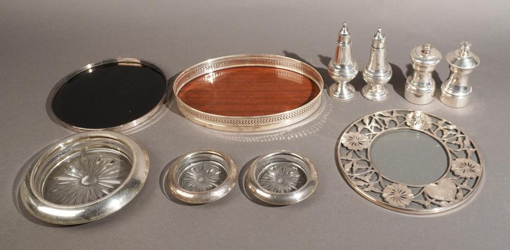 COLLECTION OF STERLING SILVER MOUNTED