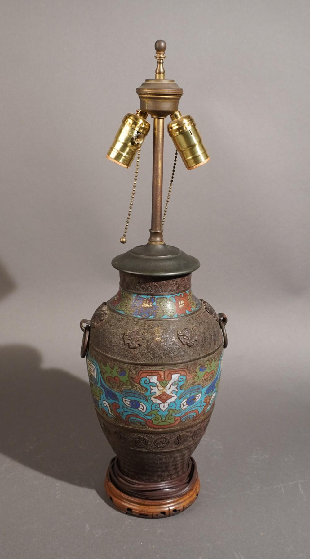 CHINESE CHAMPLEVE ENAMEL DECORATED