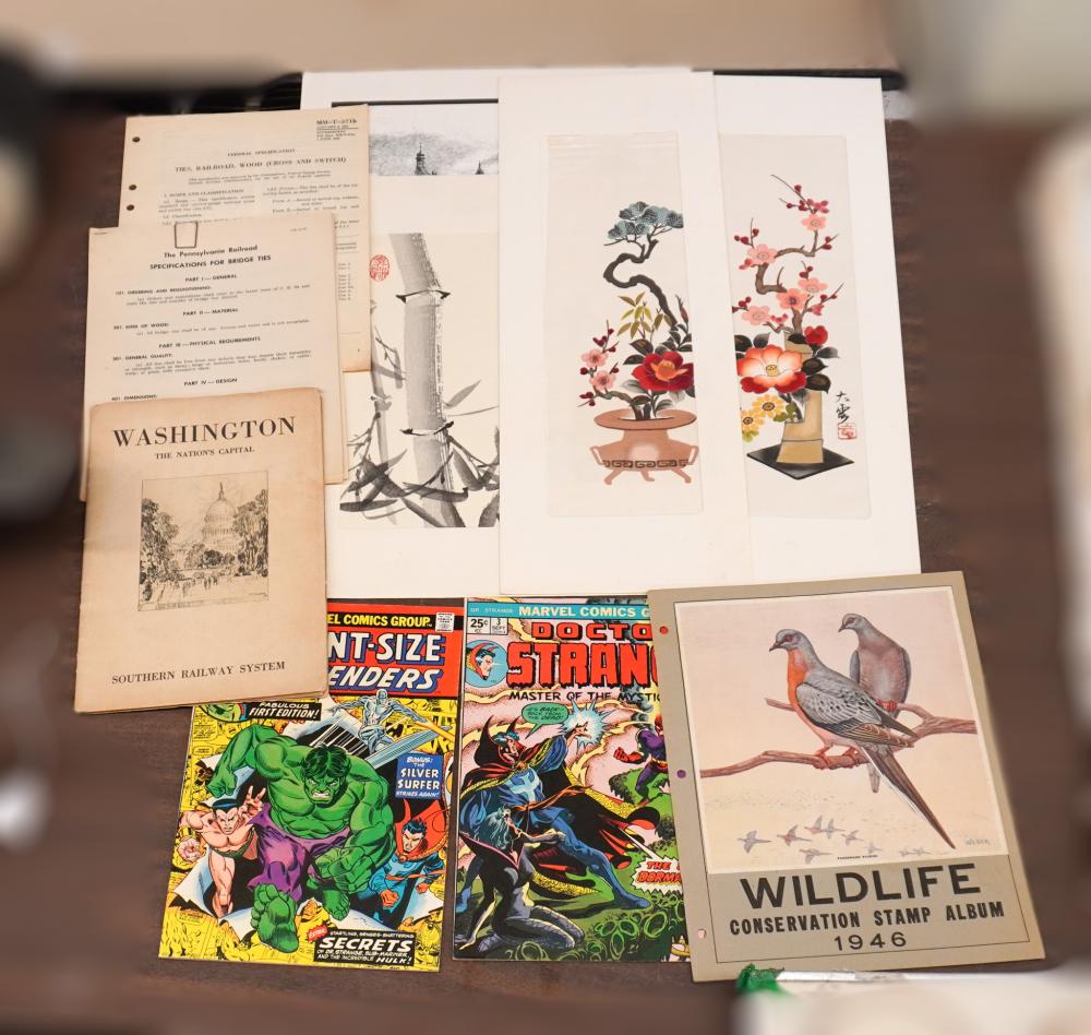 SMALL GROUP OF EPHEMERA AND TWO