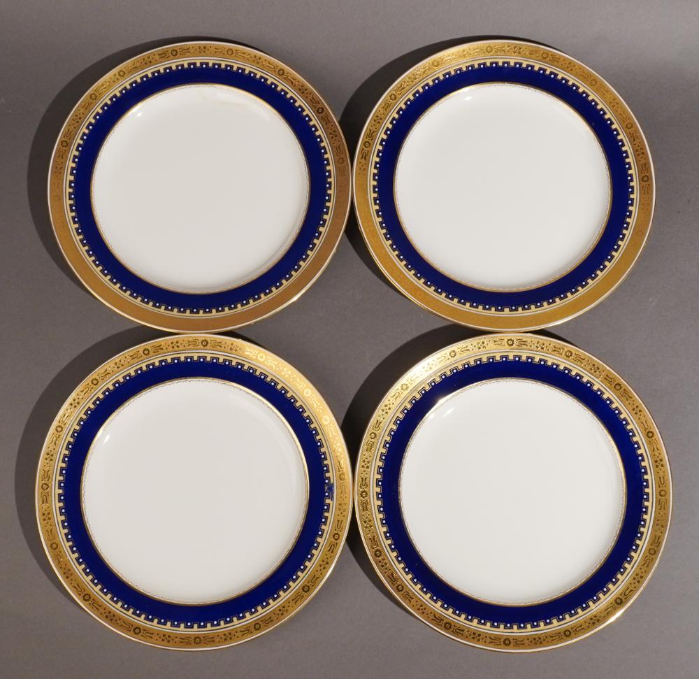 SET OF FOUR MINTON'S COBALT AND