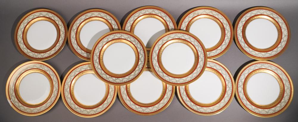 SET OF TWELVE HEINRICH & CO GILT BORDER