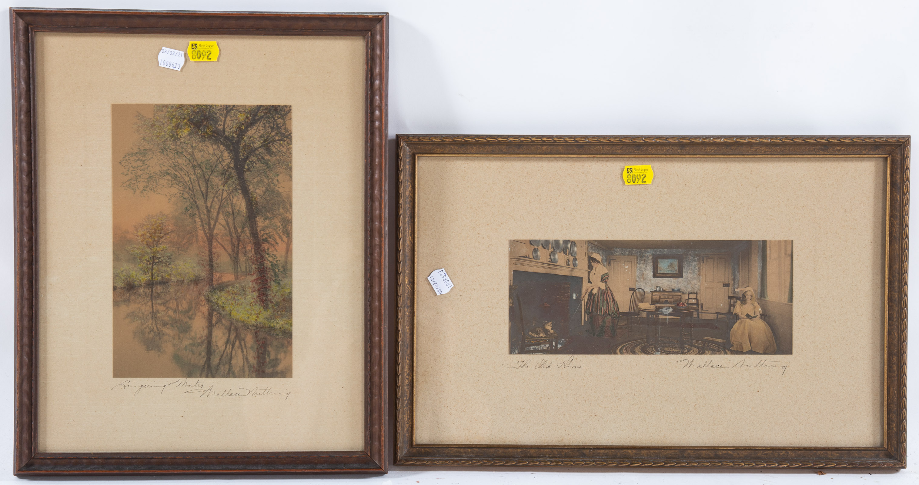 TWO FRAMED WALLACE NUTTING TINTED