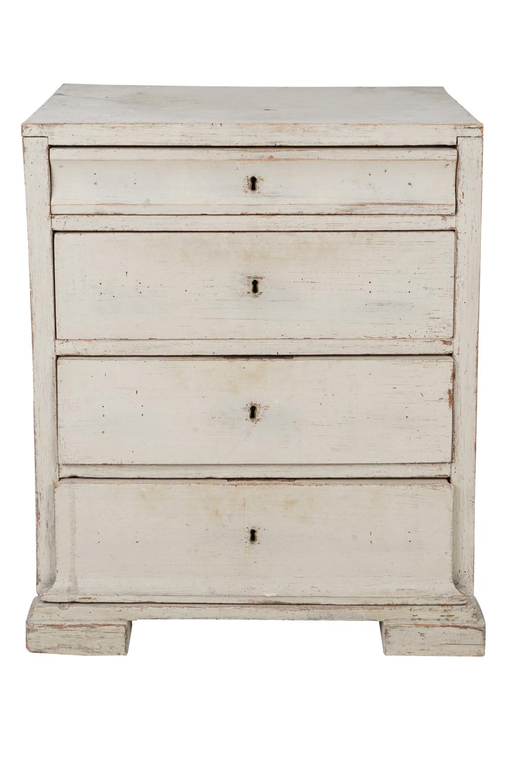 GUSTAVIAN GREY-PAINTED CHEST OF