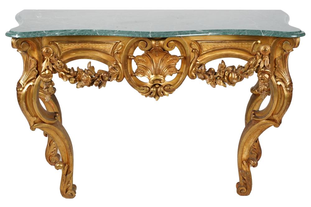 ROCOCO STYLE GILTWOOD CONSOLE TABLEwith