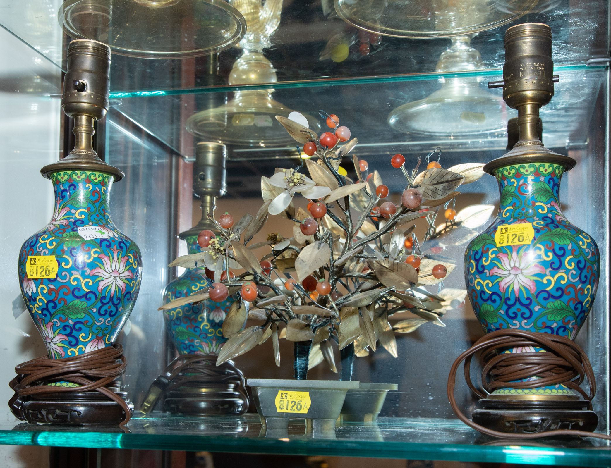 A PAIR OF CHINESE CLOISONNE BEDSIDE