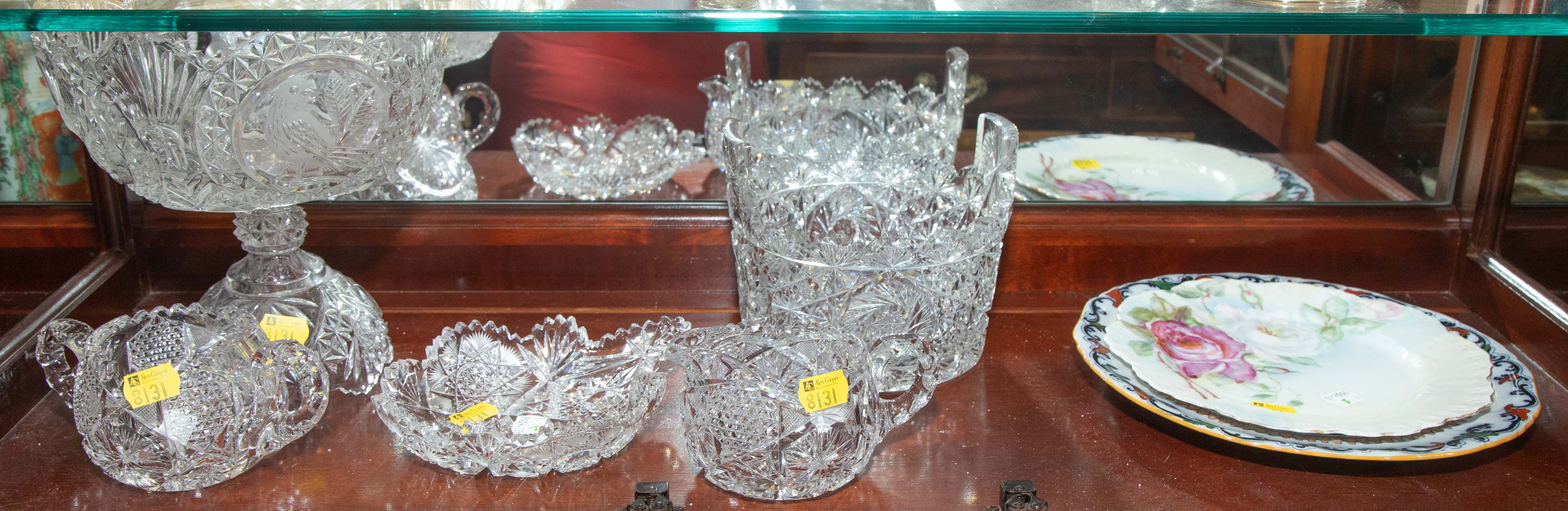 SELECTION OF CUT PRESSED GLASSWARE 333caf