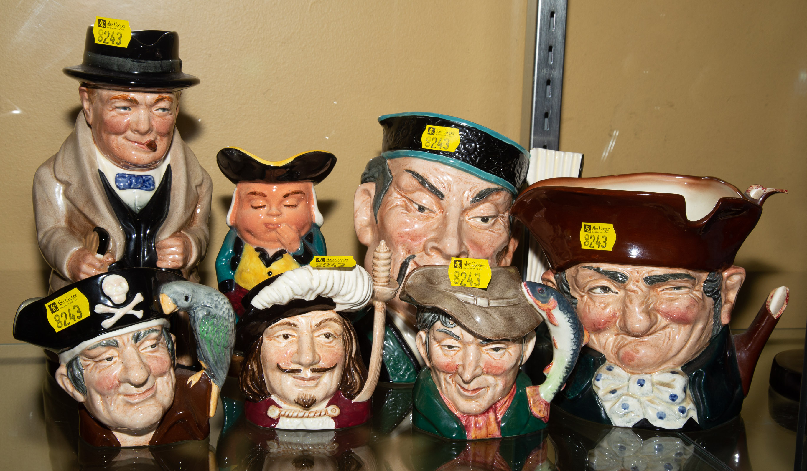 SIX ROYAL DOULTON CHARACTER JUGS 333e10