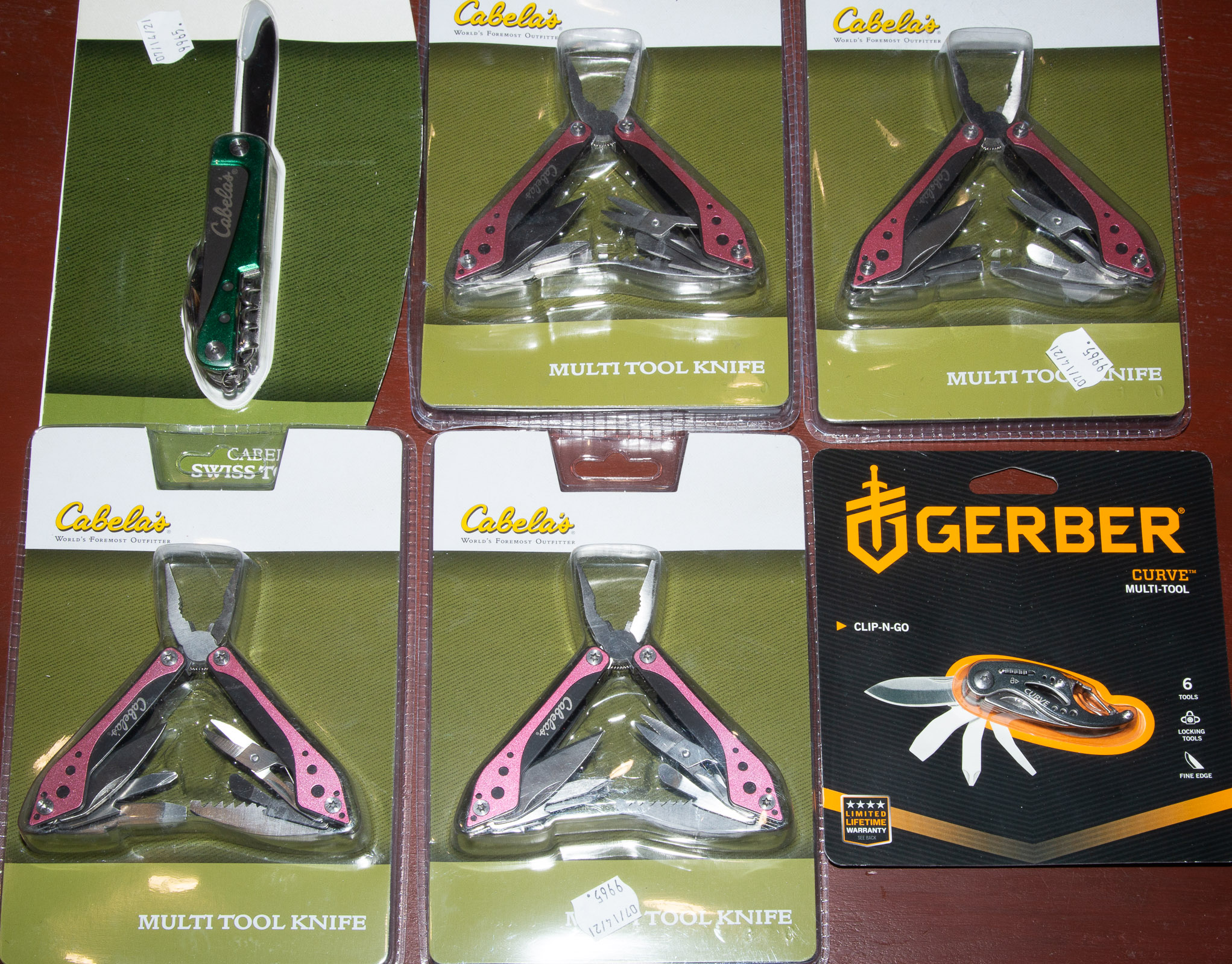 FIVE CABELA'S NEW IN PACKAGE MULTI