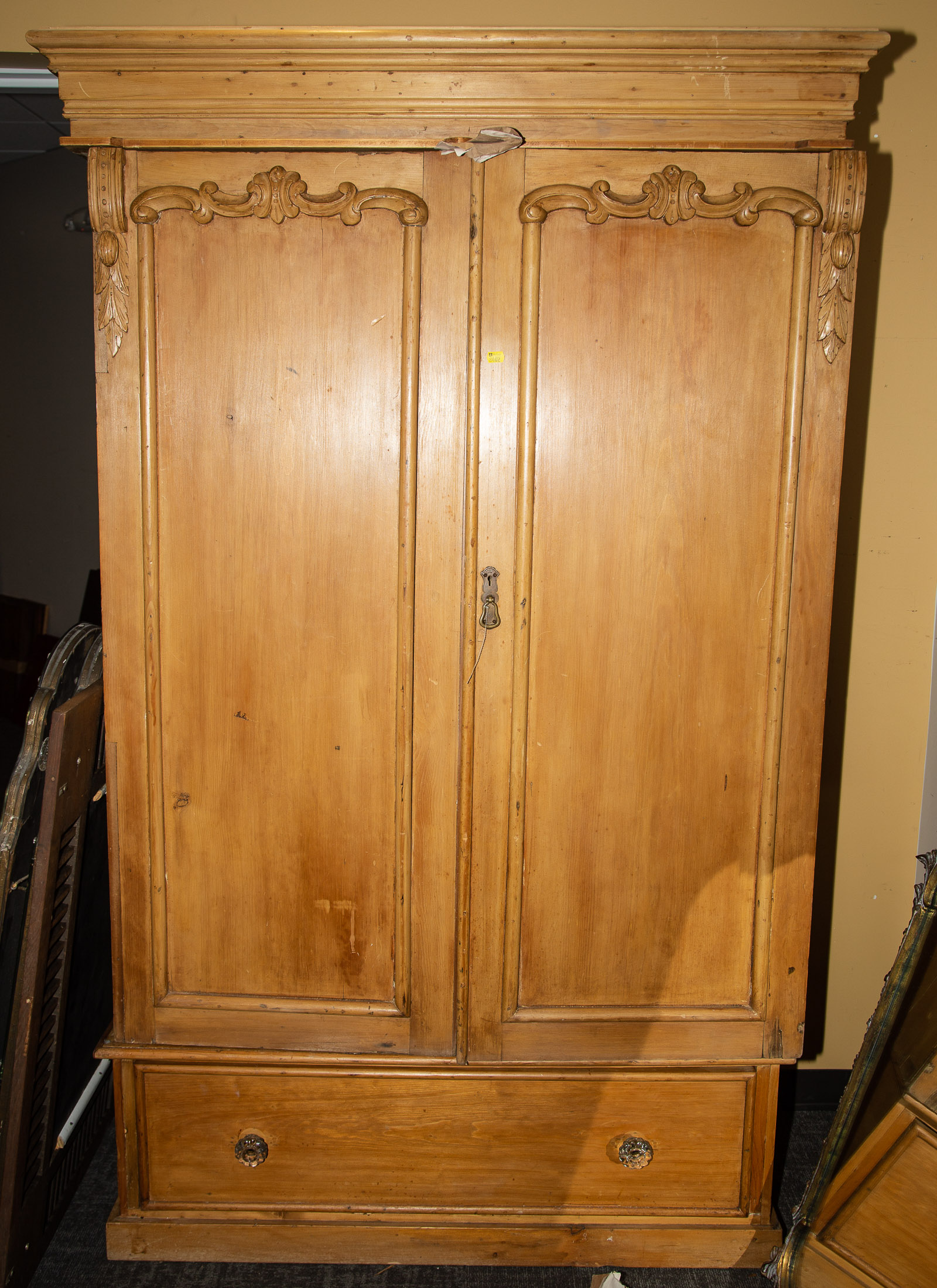 VICTORIAN PINE WARDROBE/ENTERTAINMENT