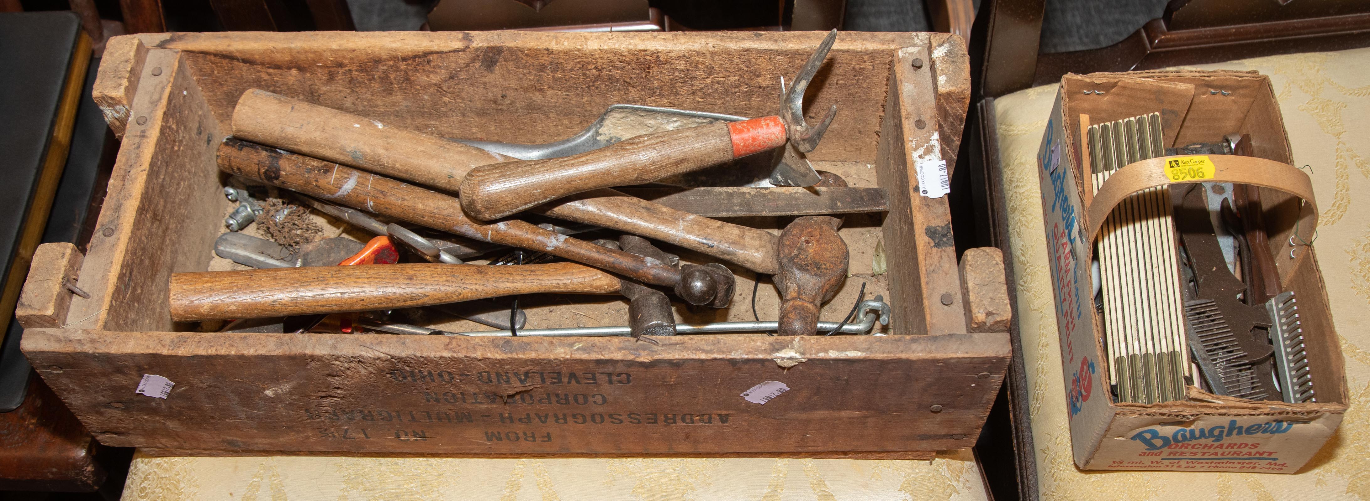 ASSORTED HAND TOOLS .