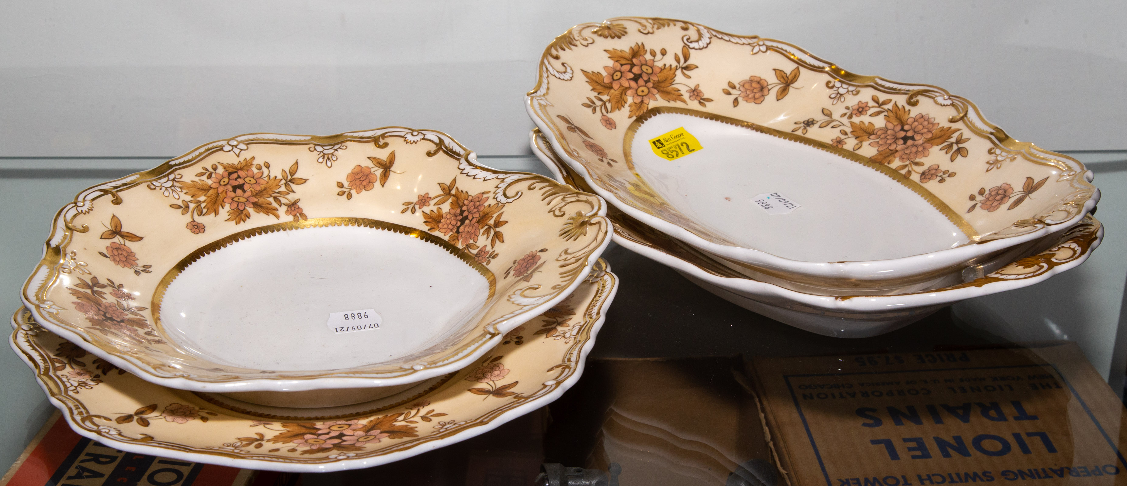 FOUR SPODE CHINA SERVING DISHES