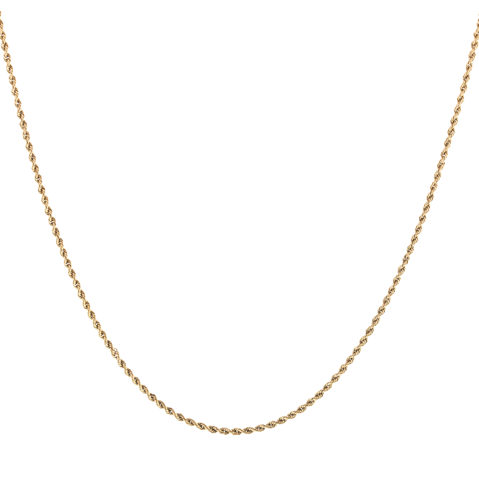 A LONG TWISTED ROPE CHAIN NECKLACE