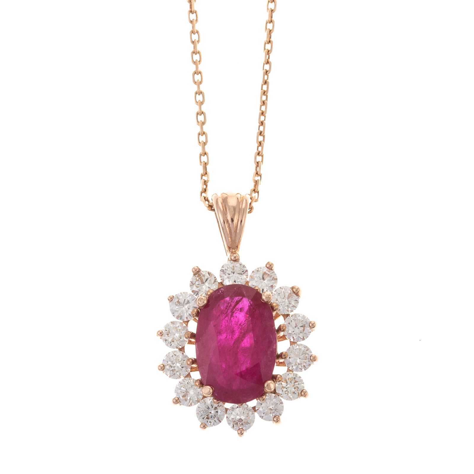 A 4 00 CT RUBY DIAMOND PENDANT 334026