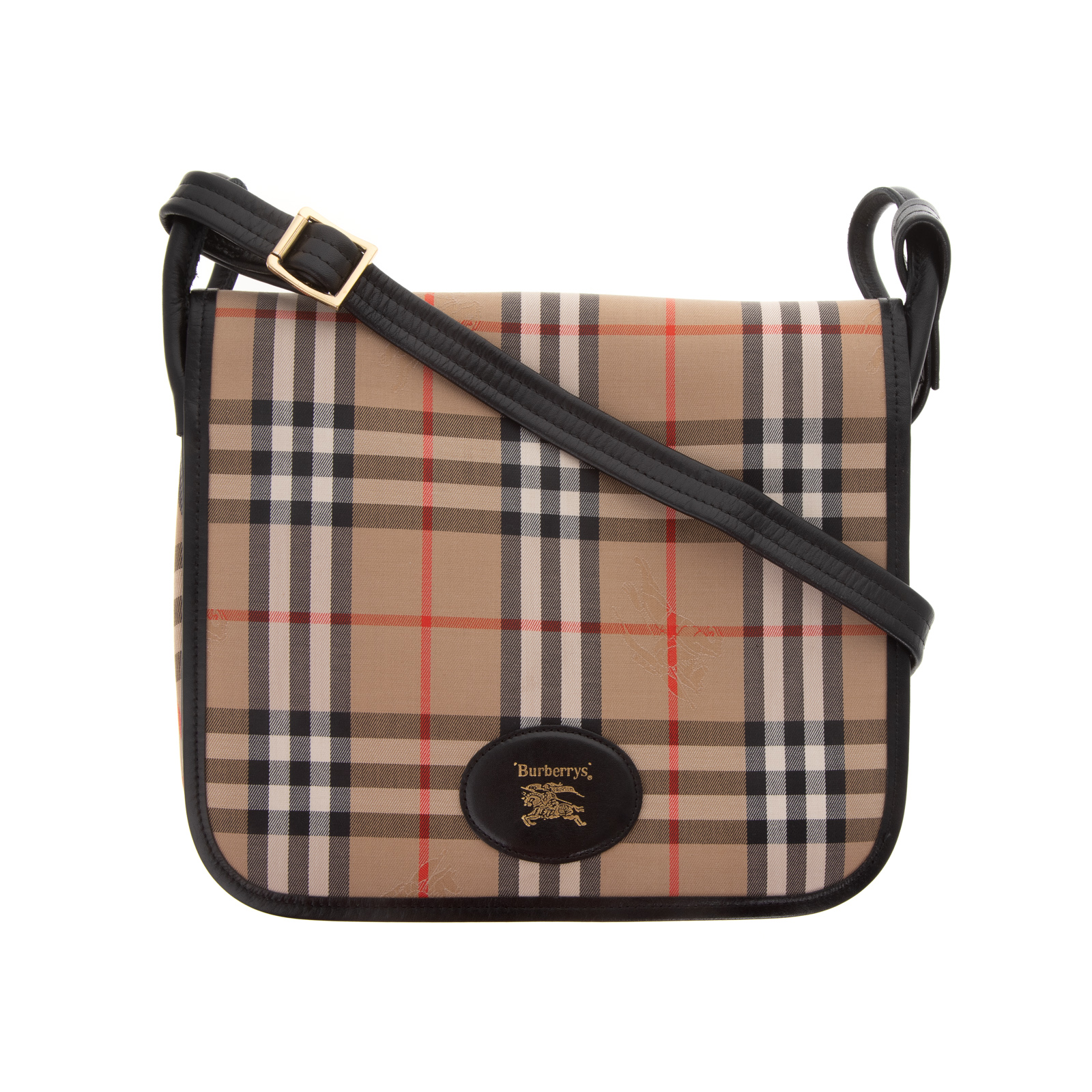 A BURBERRY FLAP SHOULDER BAG A 334051