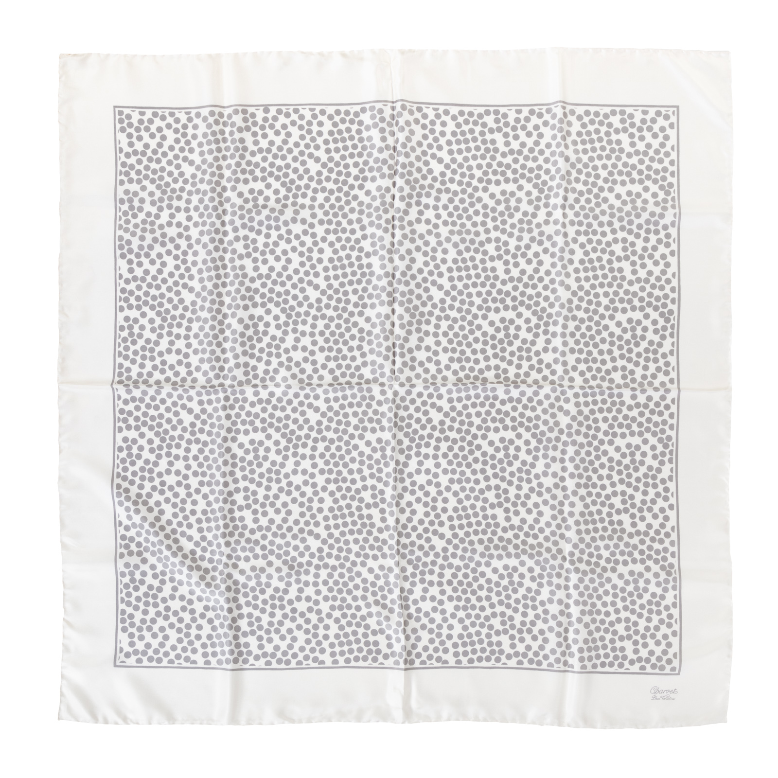 A CHARVET POLKA DOT SCARF 100 Cream 334060