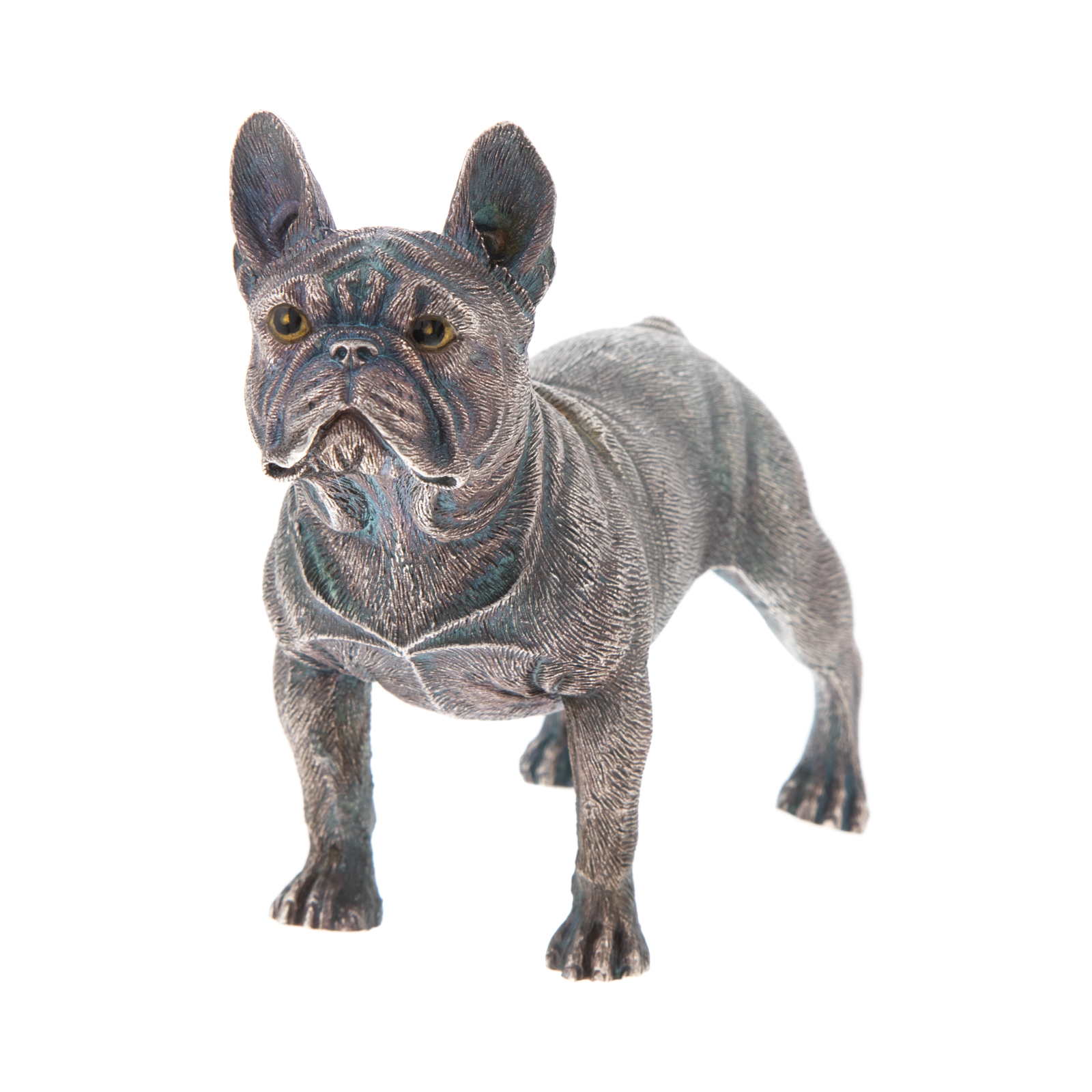 STERLING FIGURE OF A FRENCH BULLDOG 3340a2