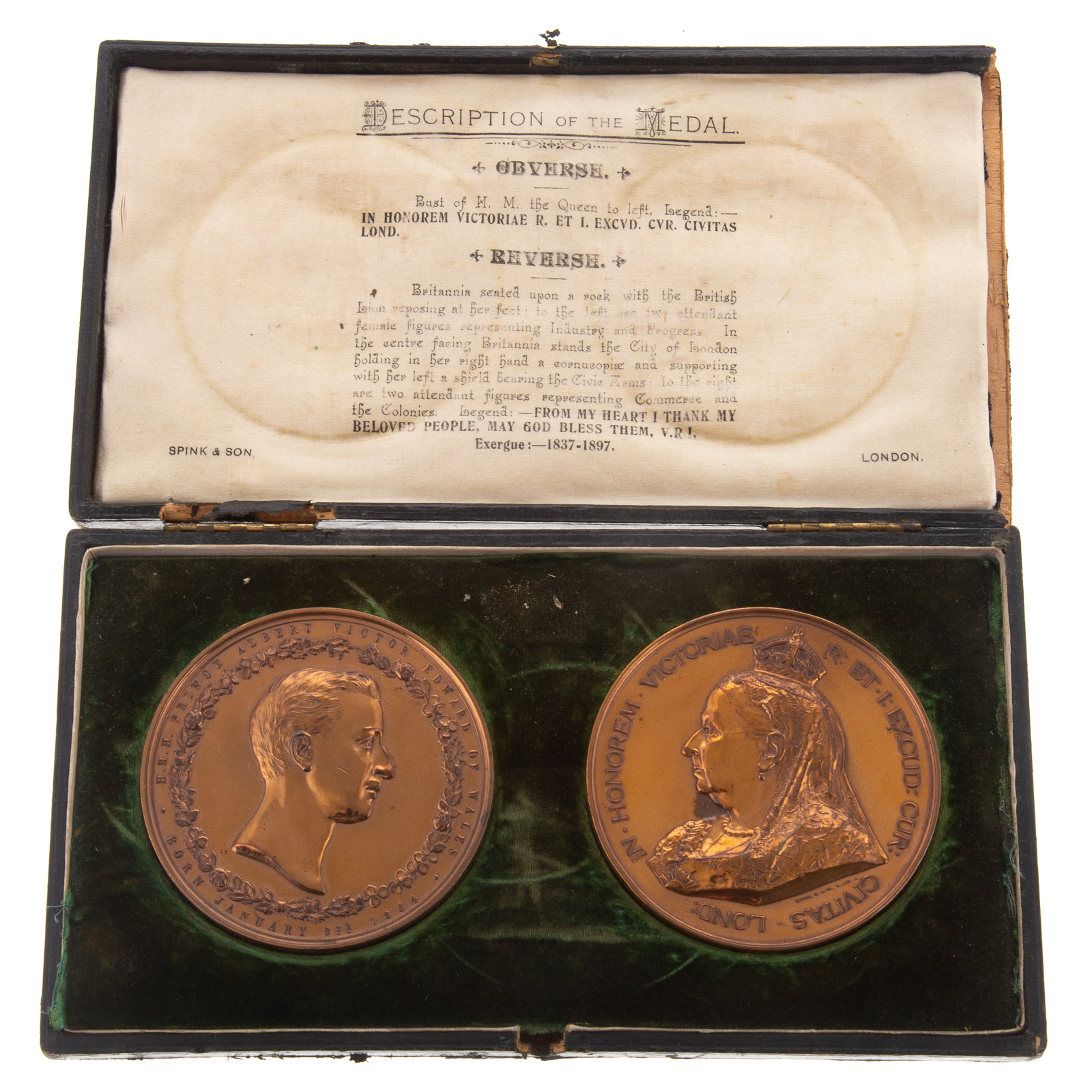 TWO 19TH CENTURY ENGLISH MEDALS
