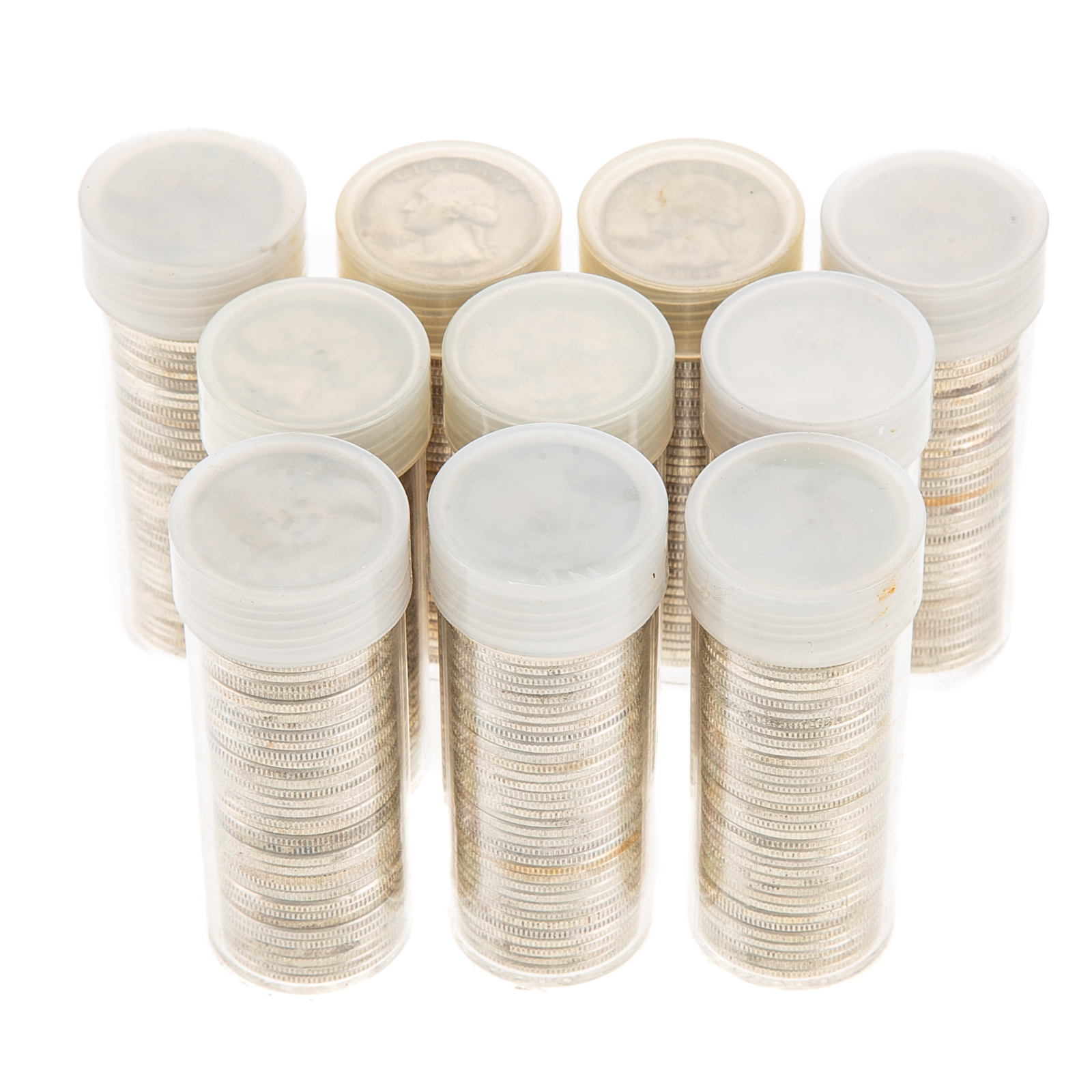 10 ROLLS OF SILVER QUARTERS 400  3340c8