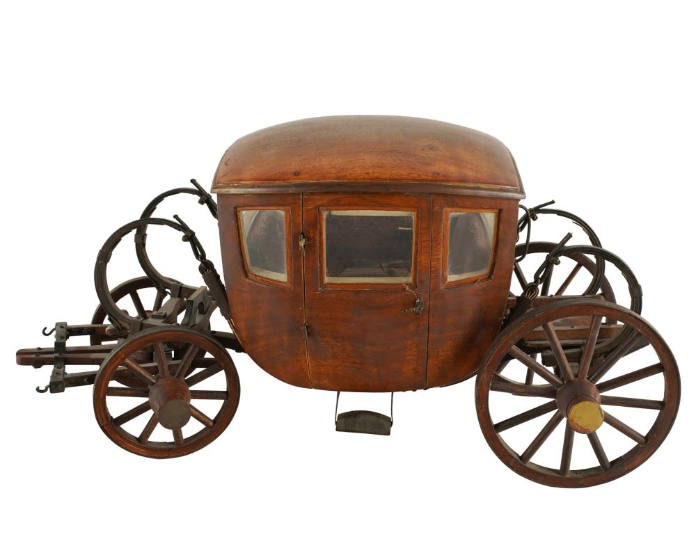 FRUITWOOD CARRIAGE MODELwith upholstered