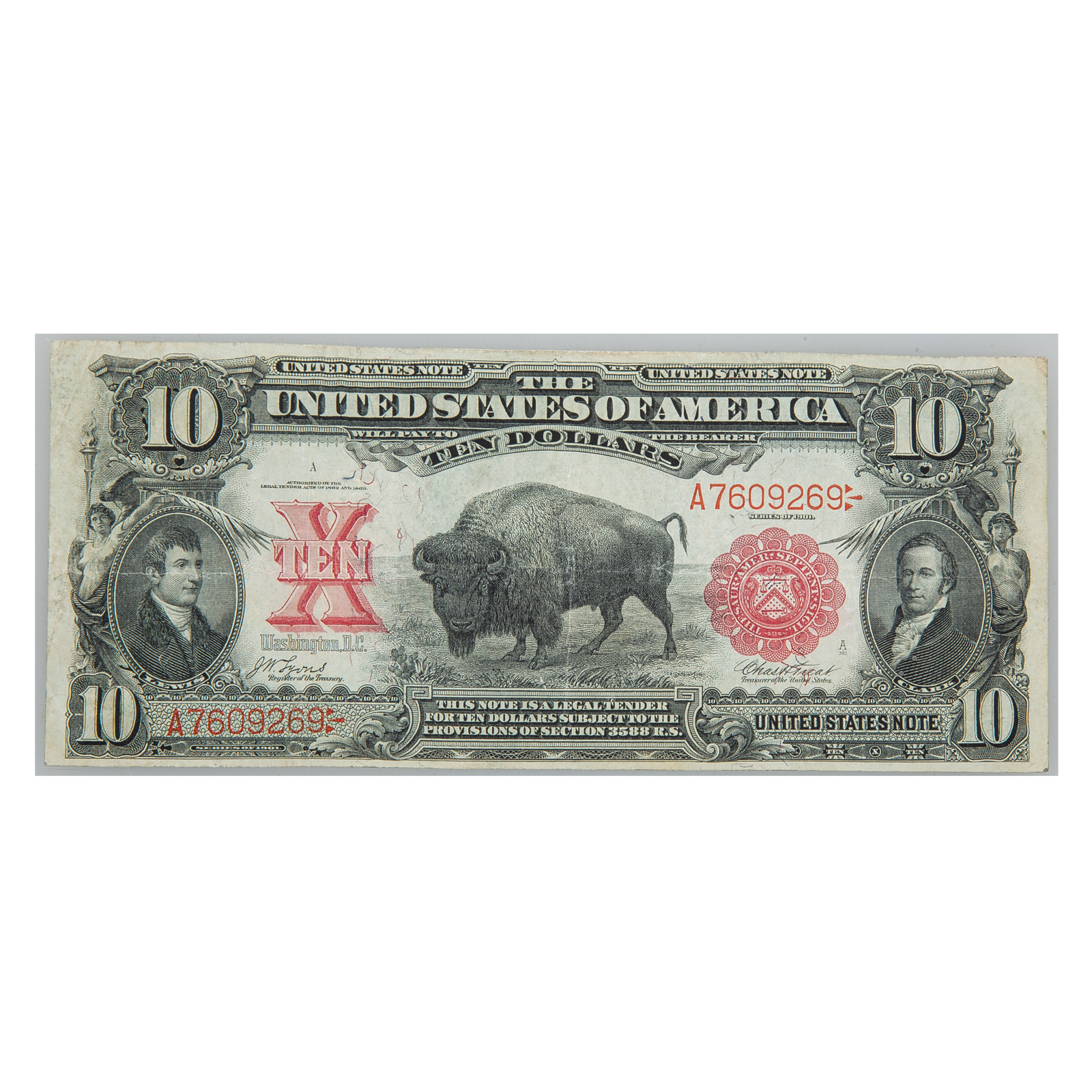 $10 1901 LEGAL TENDER "BISON" FR.115