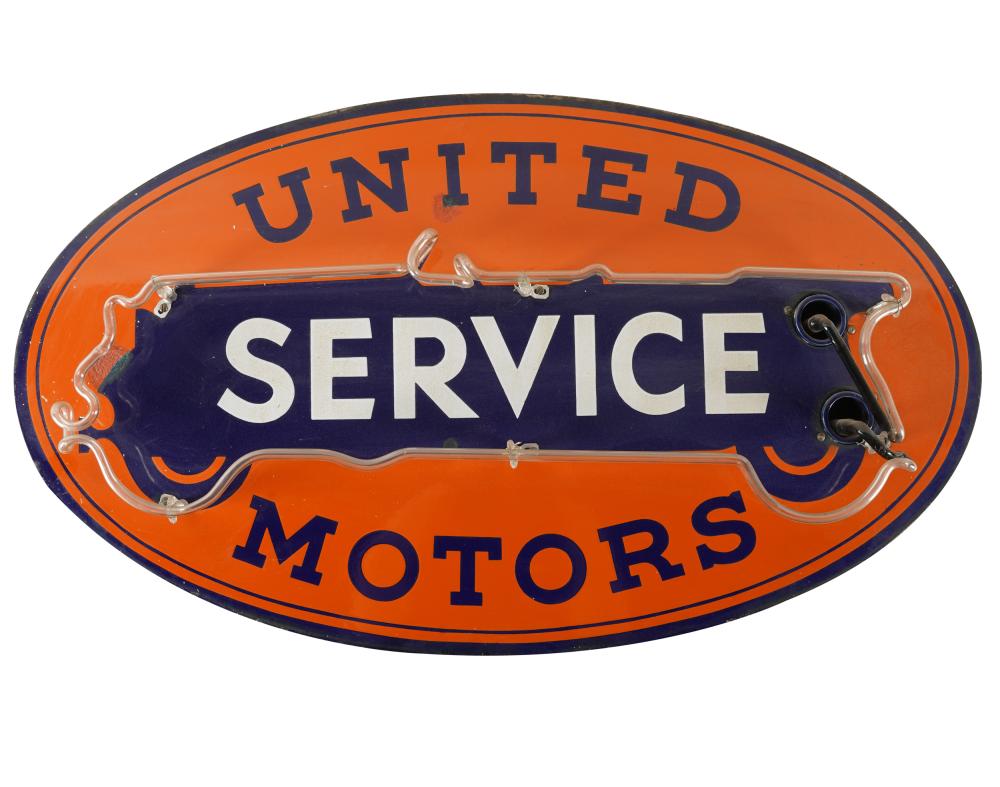 UNITED SERVICE MOTORS NEON SIGNCondition: