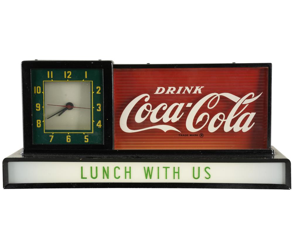COCA-COLA "LUNCH WITH US" CLOCK