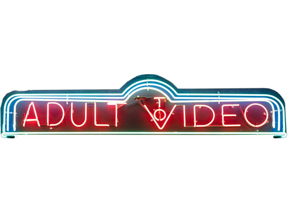 ADULT VIDEO NEON SIGNwith electrical 334120