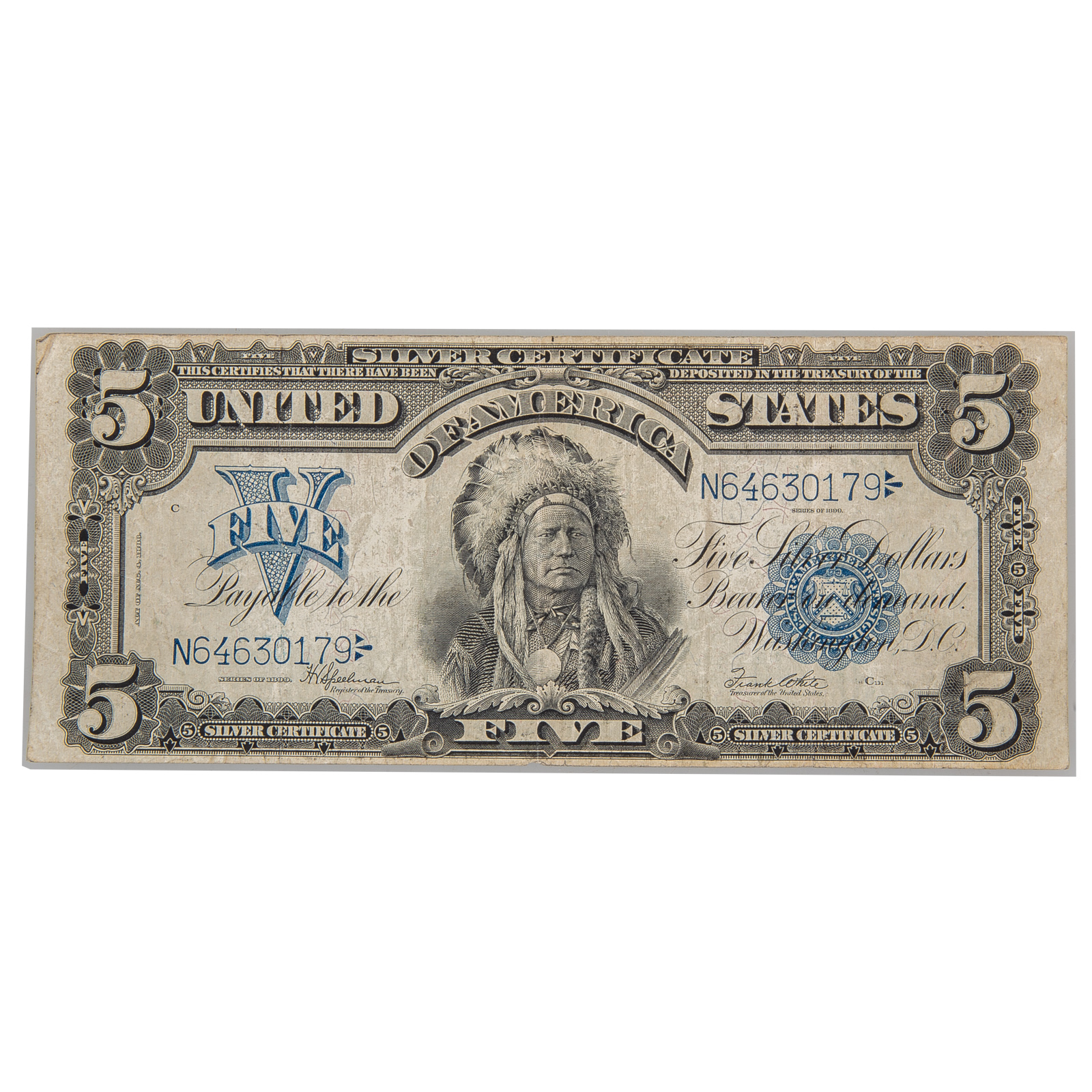 1899 $5 SILVER CERTIFICATE "CHIEF"