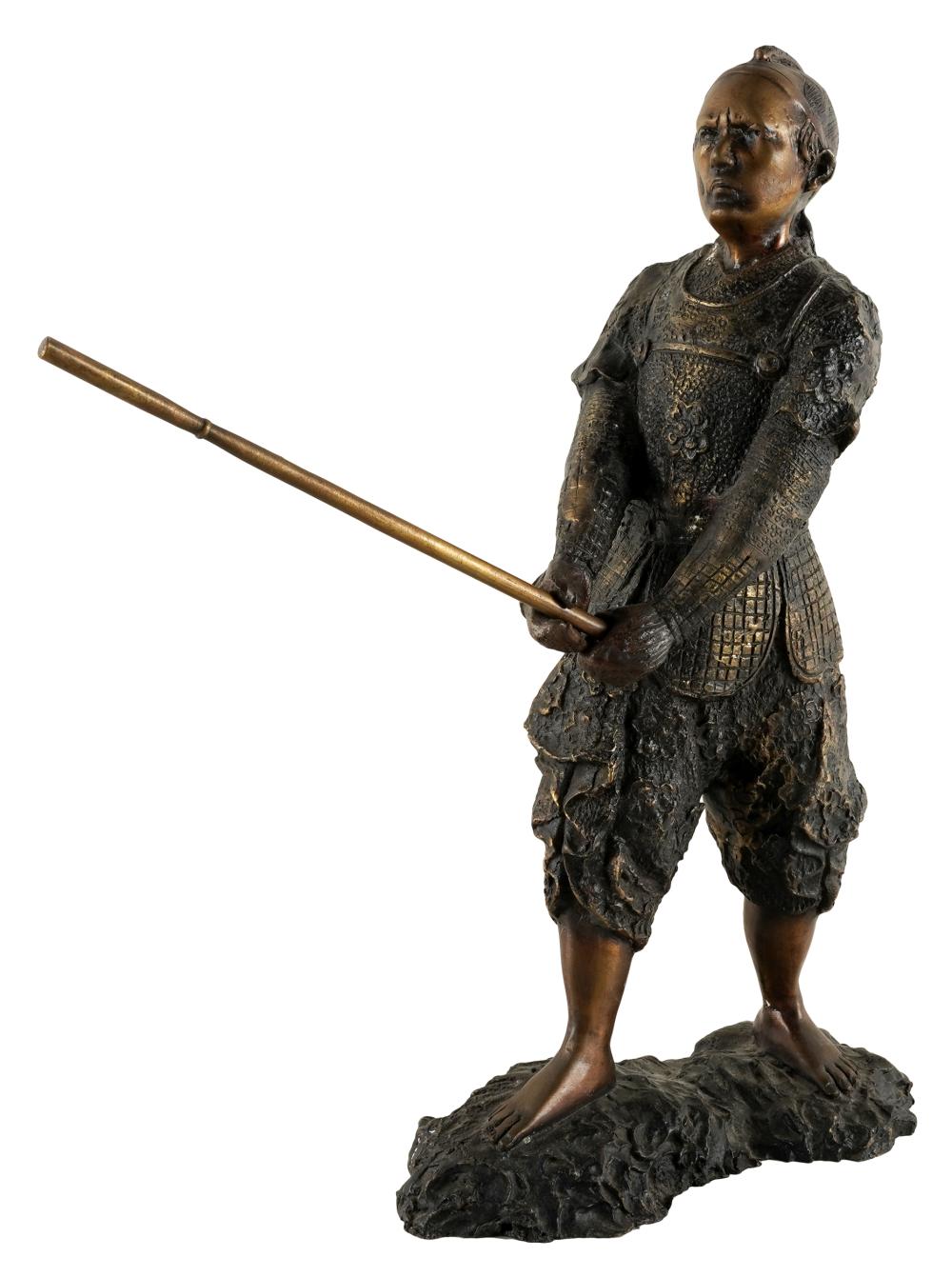 JAPANESE BRONZE WARRIOR FIGUREdepicted 33413b