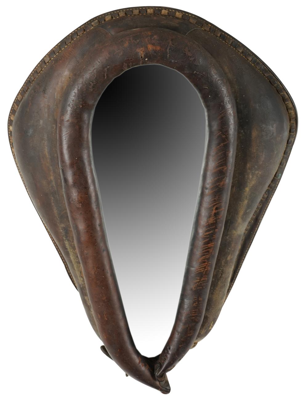 LEATHER-FRAMED MIRRORmade from