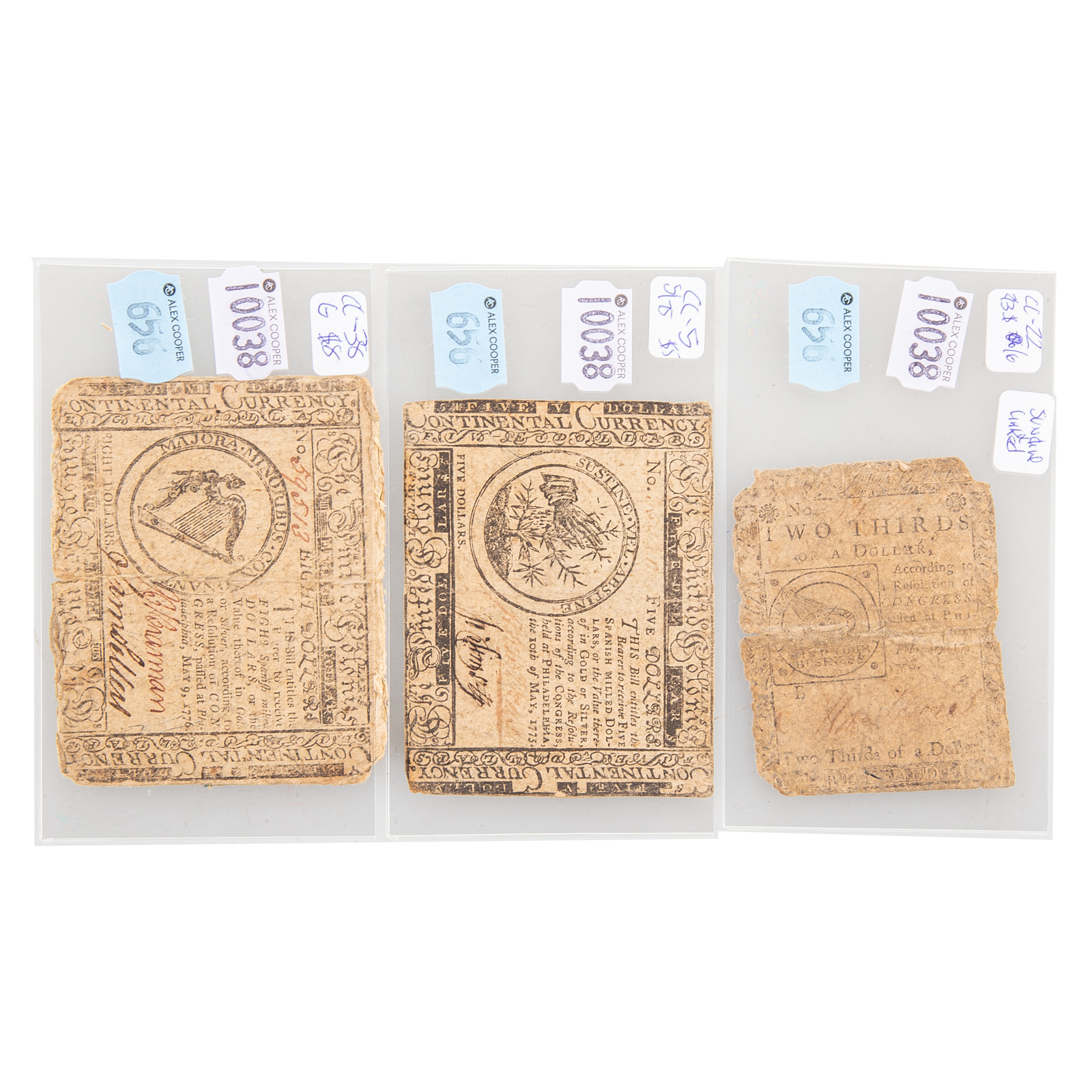 SEVERAL EARLY CONTINENTAL CURRENCY 33415b