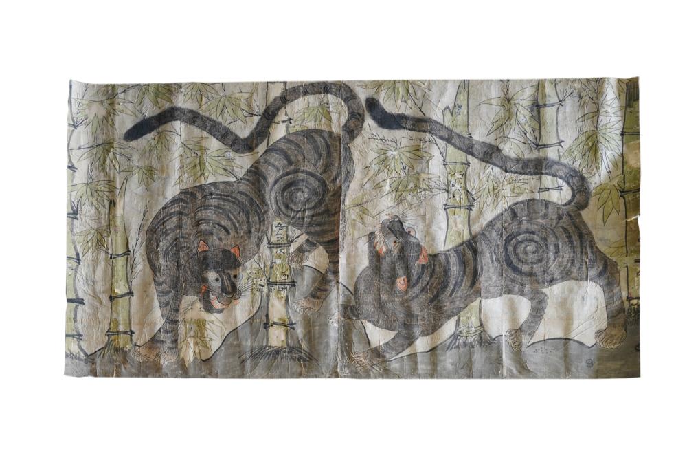LARGE JAPNAESE PAINTED RICE PAPER 334157